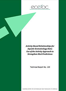 TR 120 – Activity-Based Relationships for Aquatic Ecotoxicology Data: Use of the Activity Approach to Strengthen MoA Predictions